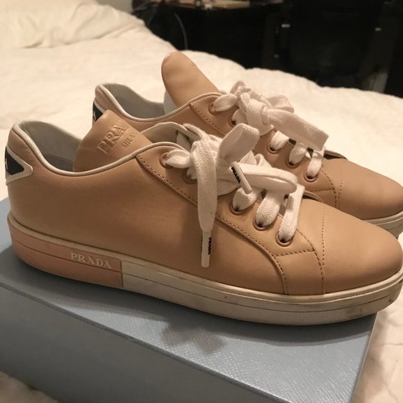 Prada Leather Platform Sneakers - Picture 2 of 3